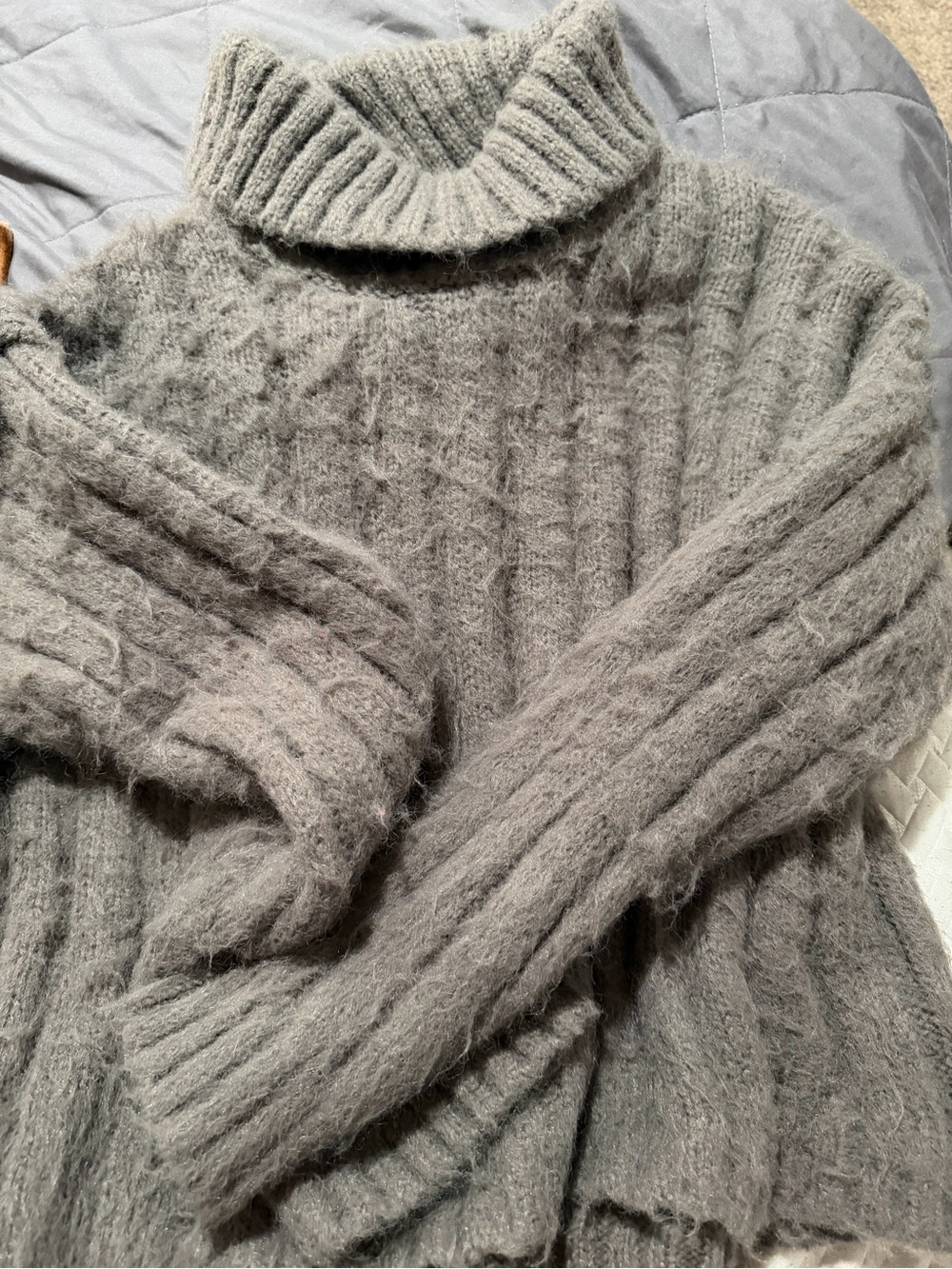 Wild Fable Xxl Soft Ribbed Turtleneck Sweater - Gray